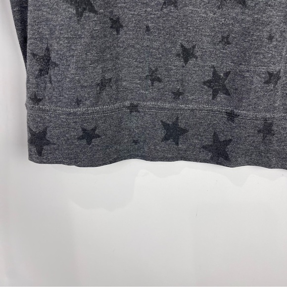 Current/Elliott Long Sleeve Star Printed Shirt Grey/Black Women's Size 1 Small - Picture 5 of 8